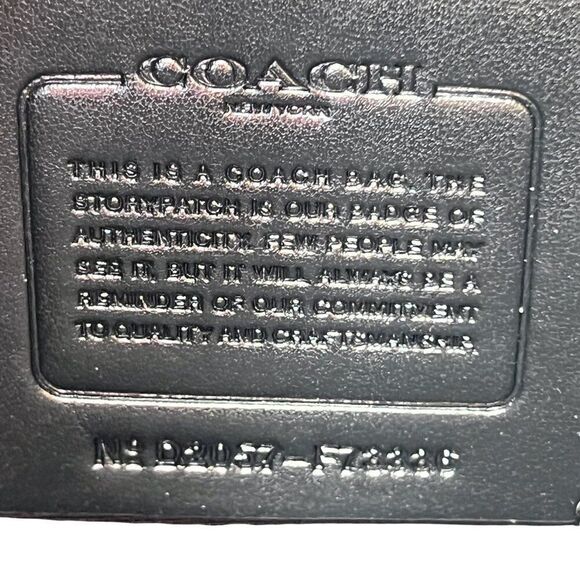 Coach NWOT Houston Crossbody Bag Signature Coated Canvas and Leather Black - Picture 5 of 15